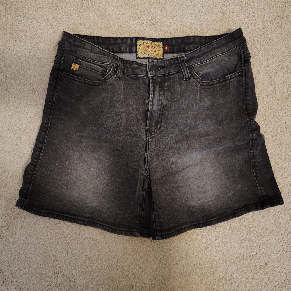 Dear John Charcoal Jean Shorts 5" Inseam Back To School